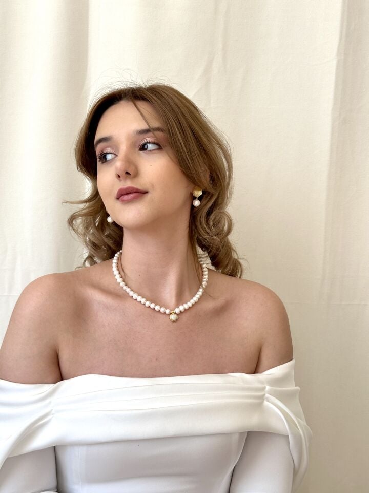 Modra Gerçek İnci Kolye