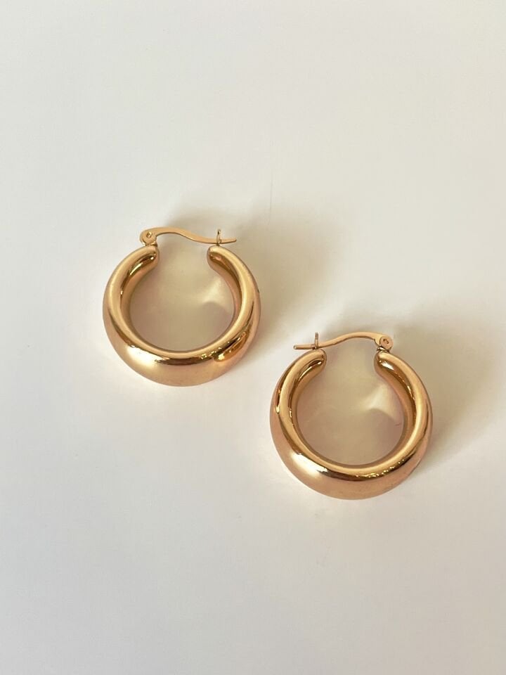 Gold Halka Küpe