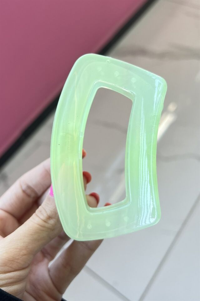Yeşil Renk Şeffaf Mandal Toka