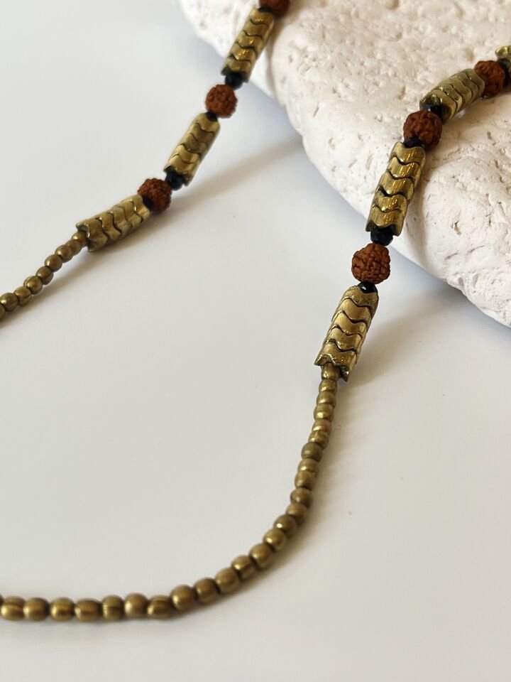 Etnik Rudraksha Erkek Kolye