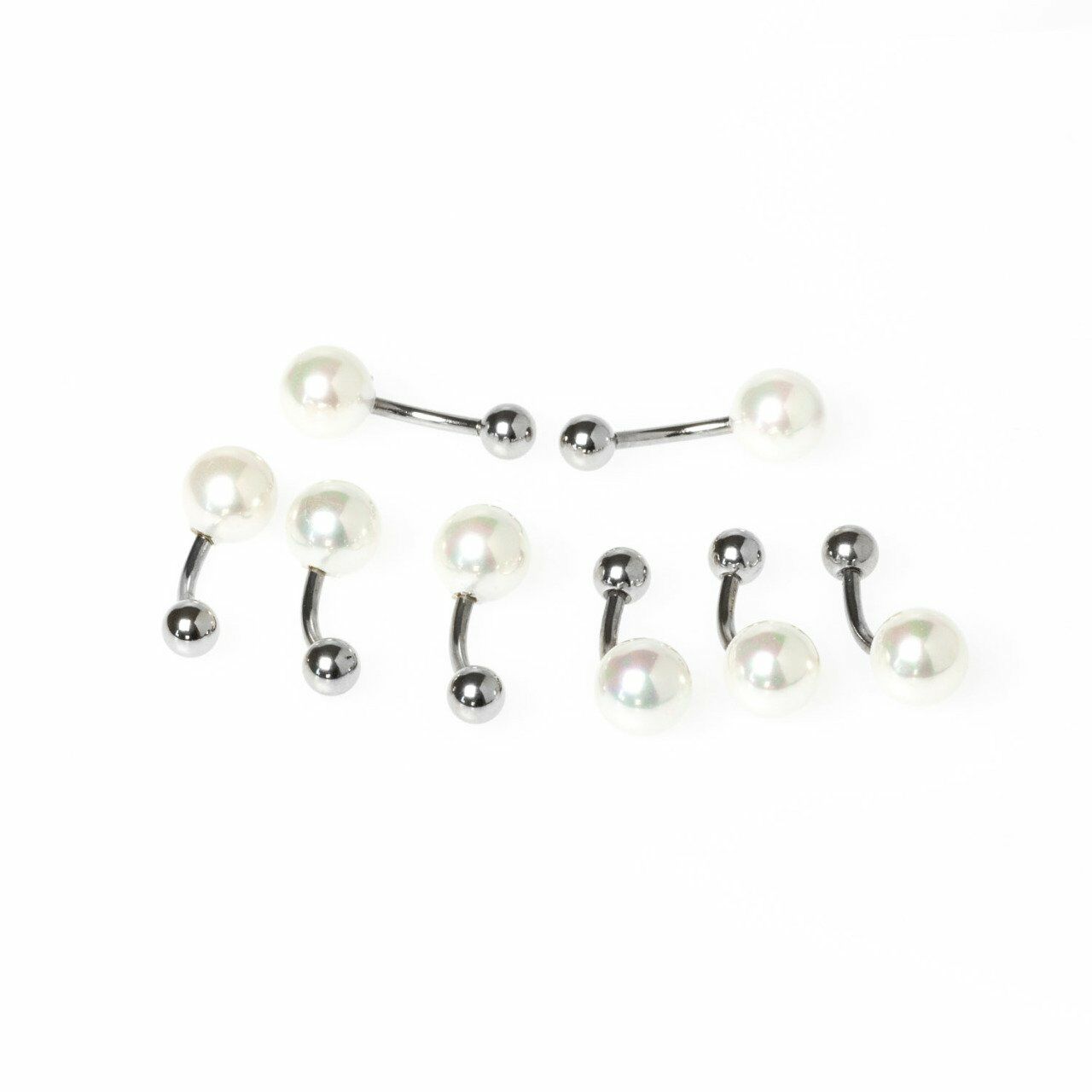 İnci Boncuk Detaylı Piercing Göbek