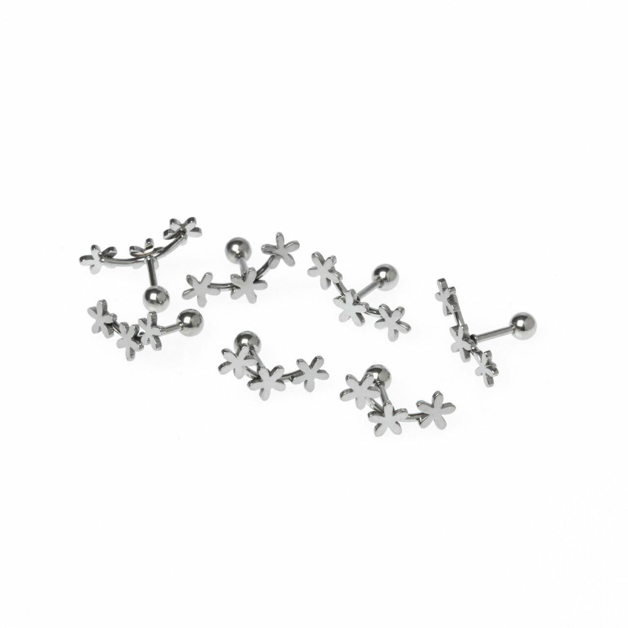 Çiçek Motifli Tragus Piercing