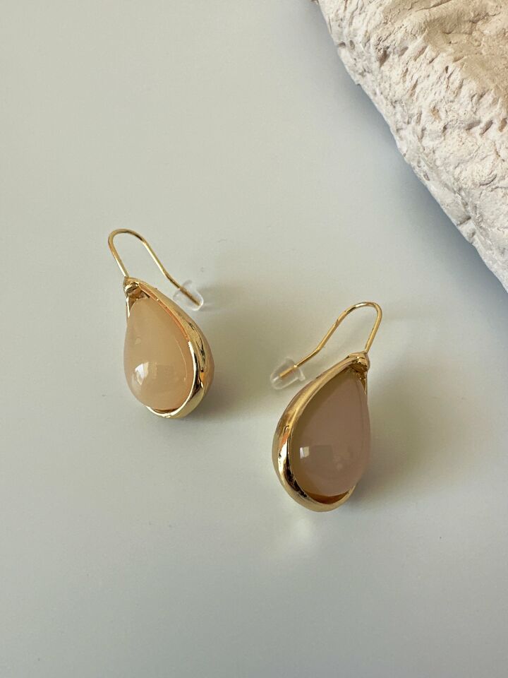 Gold Tasarım Taş Detaylı Küpe