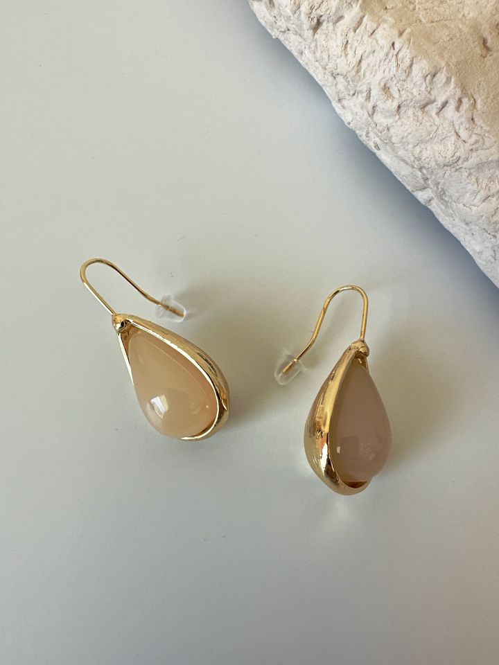 Gold Tasarım Taş Detaylı Küpe