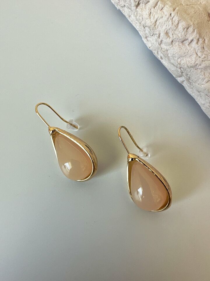 Gold Tasarım Taş Detaylı Küpe