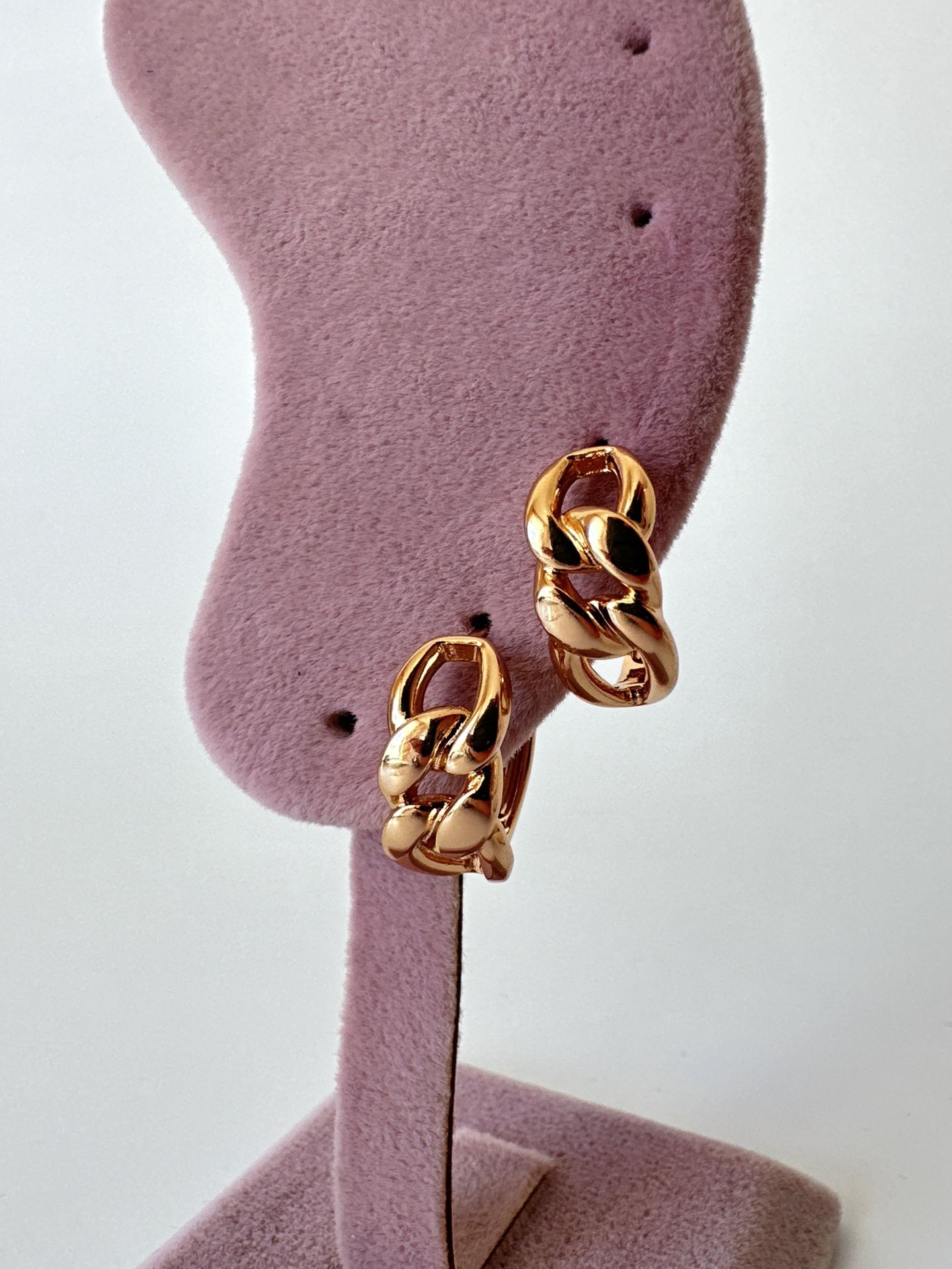 Burgu Model Gold Çelik Küpe
