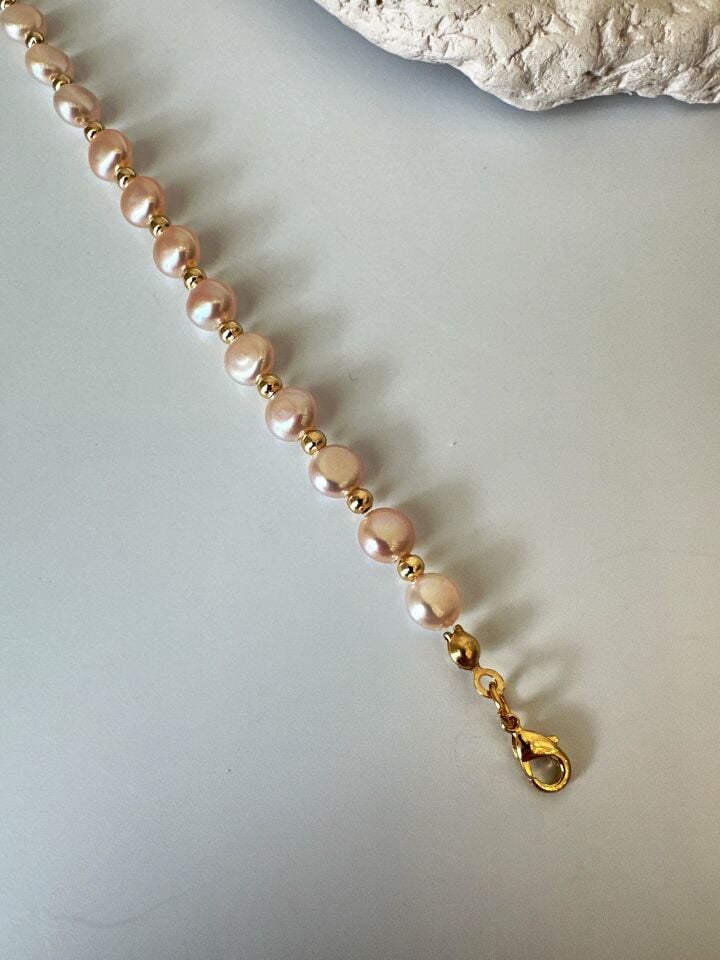 Pembe İnci Bileklik