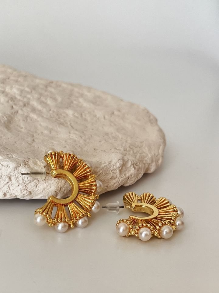 İnci Detaylı Vintage Küpe
