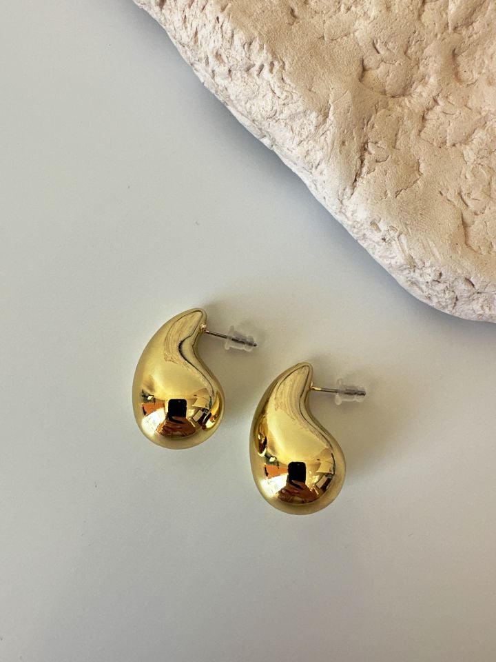 Bottega Gözyaşı Damlası Model Küpe (Gold)