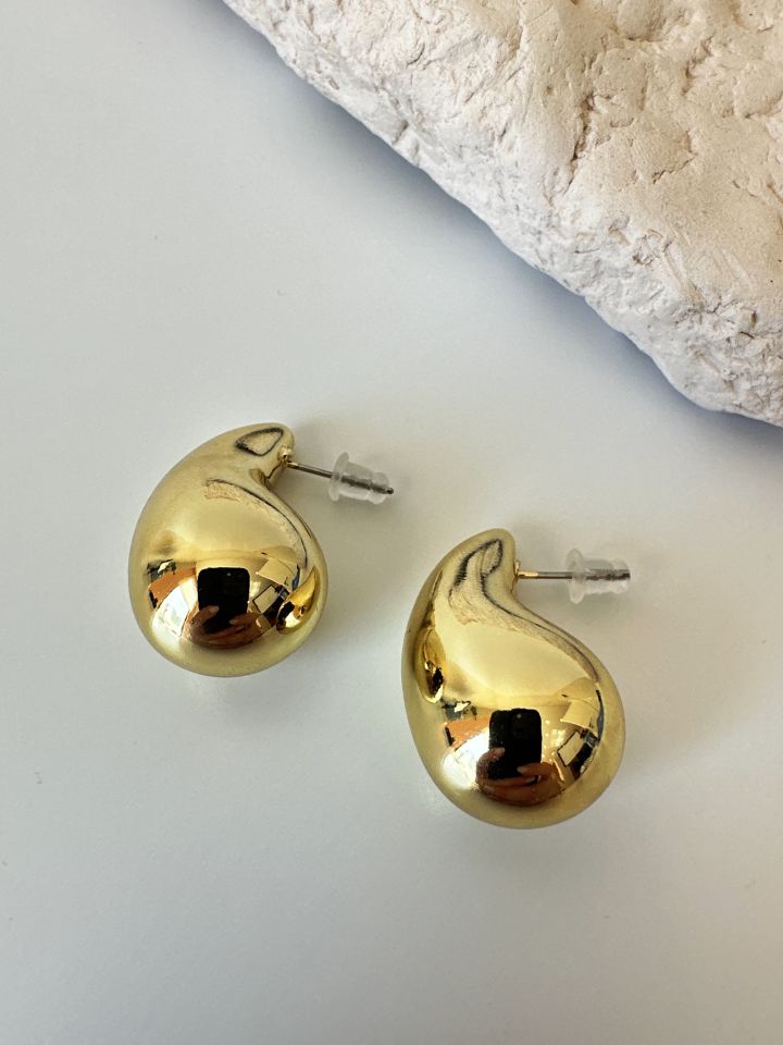 Bottega Gözyaşı Damlası Model Küpe (Gold)