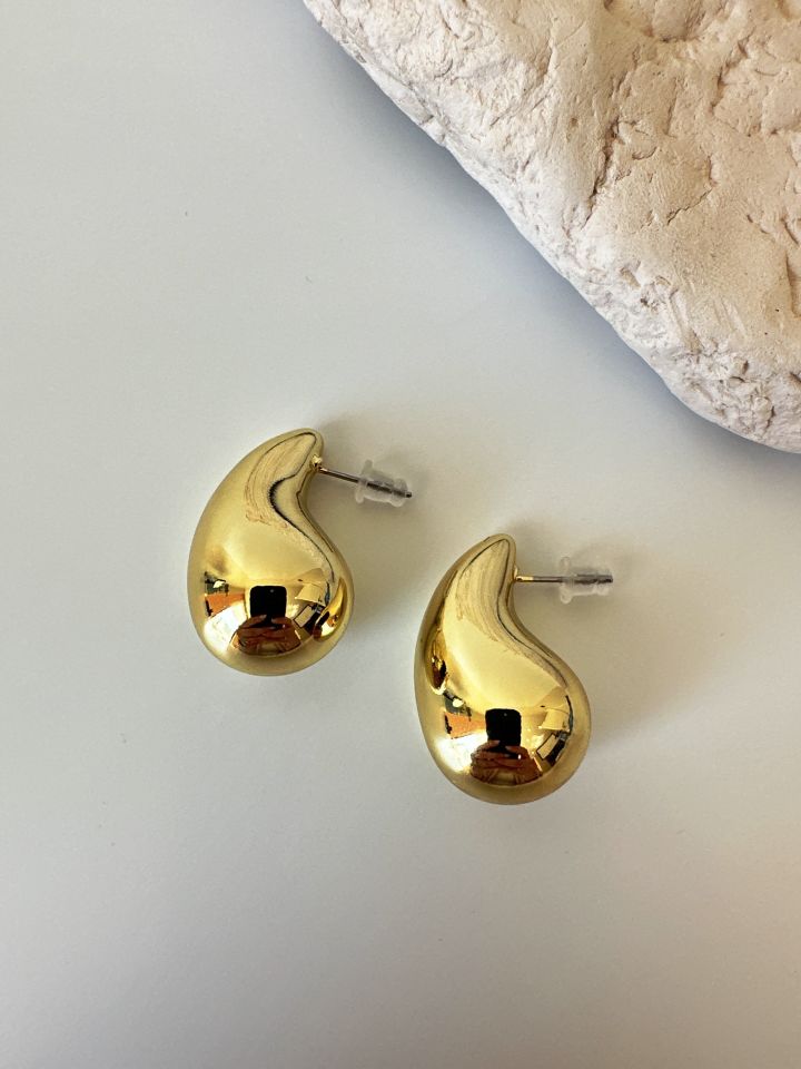 Bottega Gözyaşı Damlası Model Küpe (Gold)