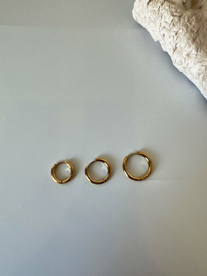 3'lü Çelik Küpe Set