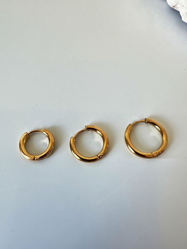 3'lü Çelik Küpe Set