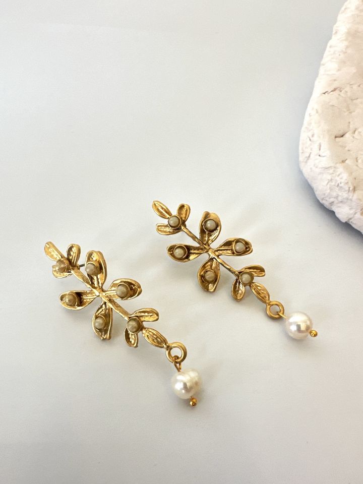 Glamour İncisi Altın Rüya Küpe