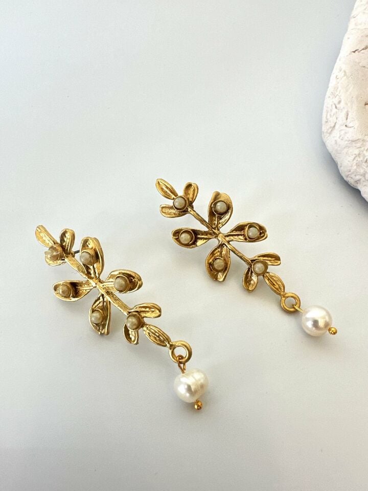 Glamour İncisi Altın Rüya Küpe