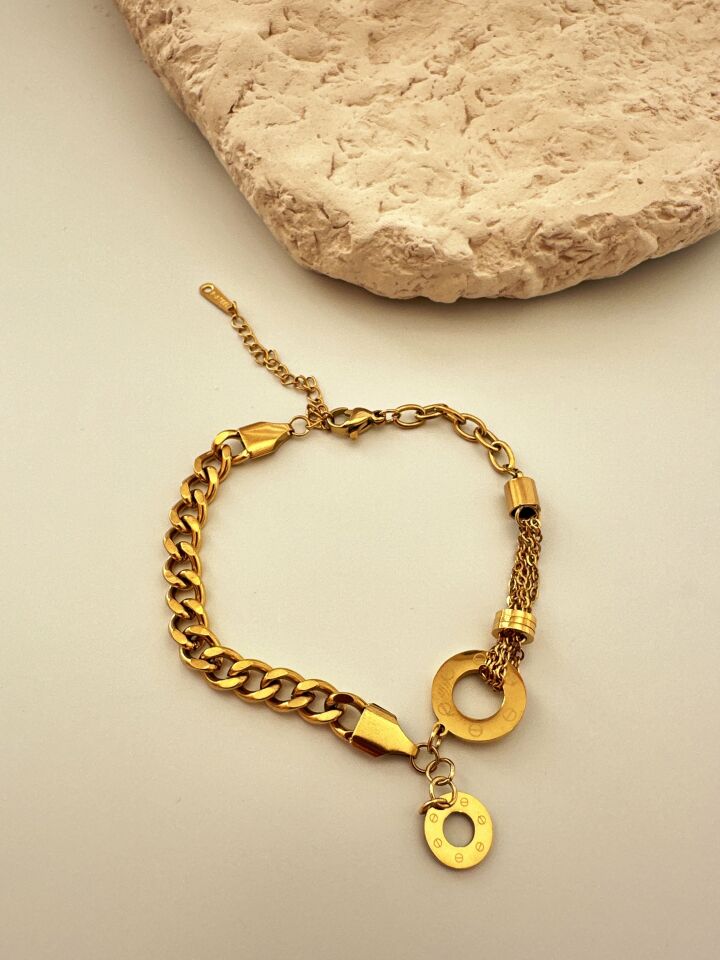Sallantılı Çelik Bileklik