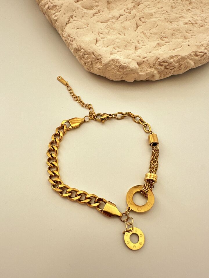 Sallantılı Çelik Bileklik