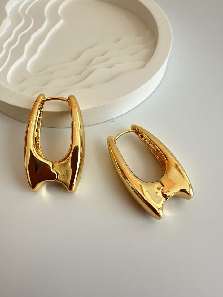 Çelik Gold Küpe