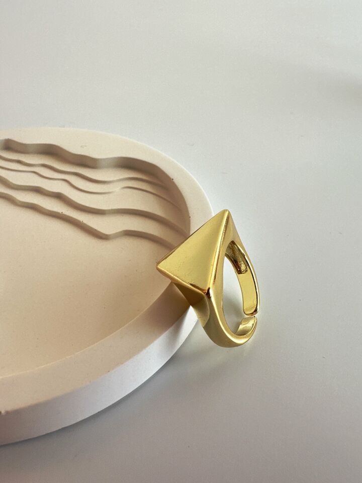 Çelik Gold Ayarlanabilir Yüzük