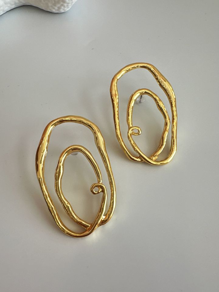 Vip Zara Model Büyük Gold Küpe