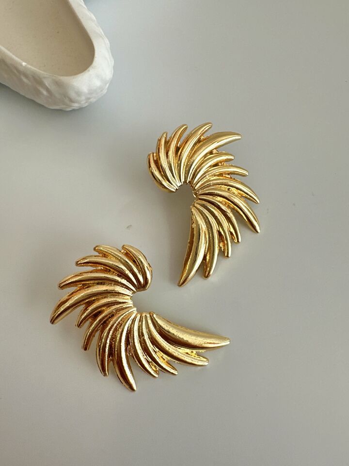 Büyük Gold Çelik Küpe