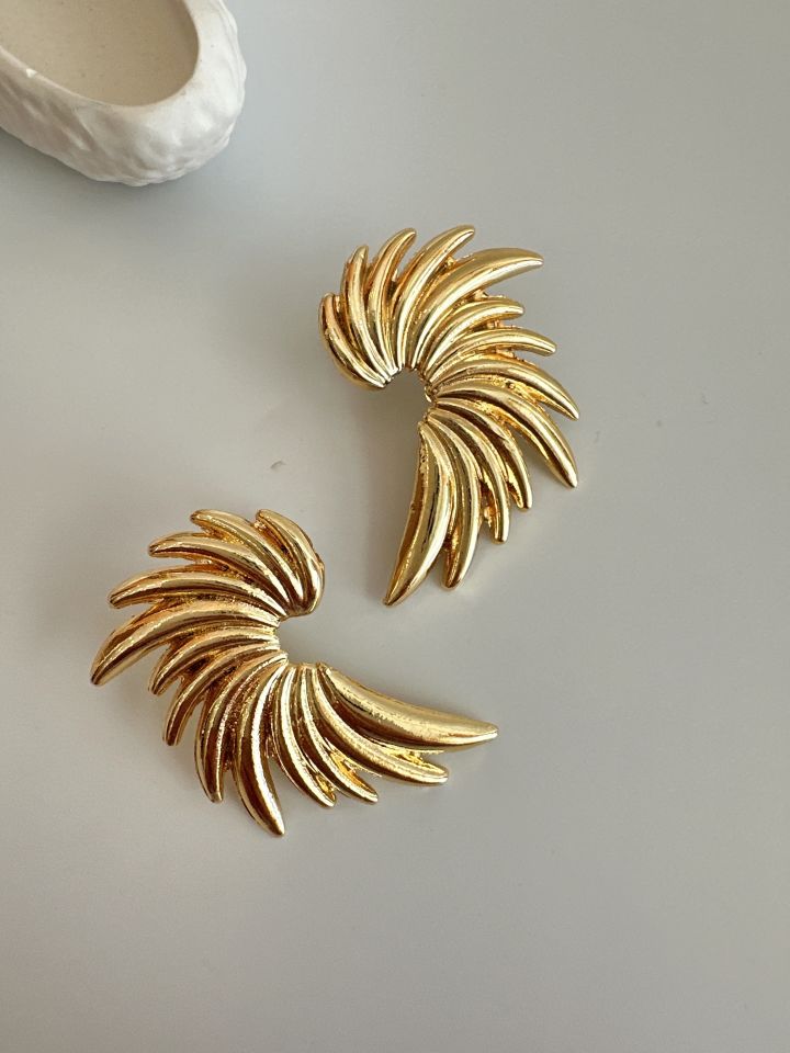 Büyük Gold Çelik Küpe