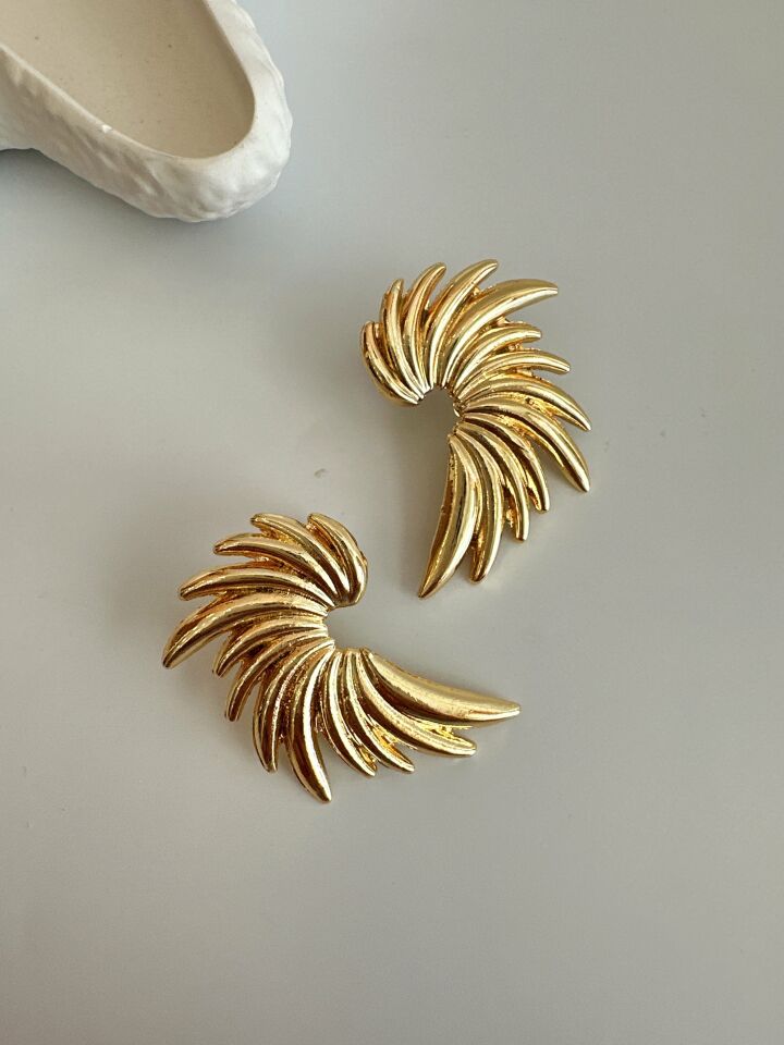 Büyük Gold Çelik Küpe