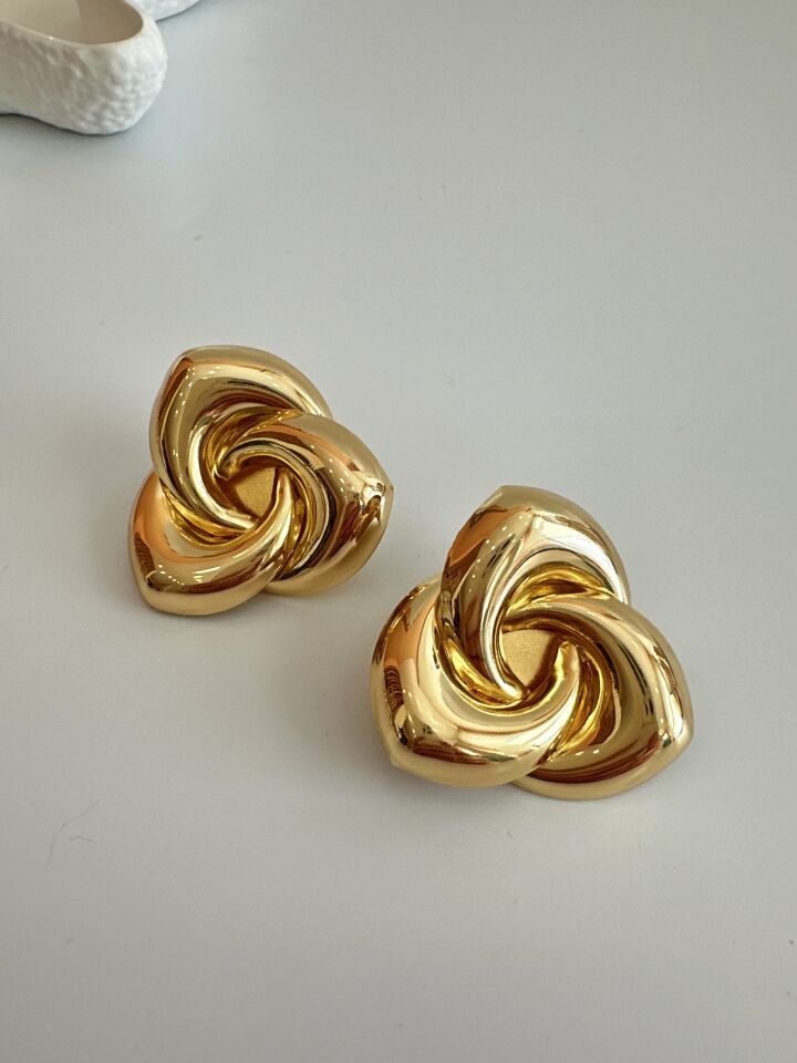 Vip Kalın Gold Küpe