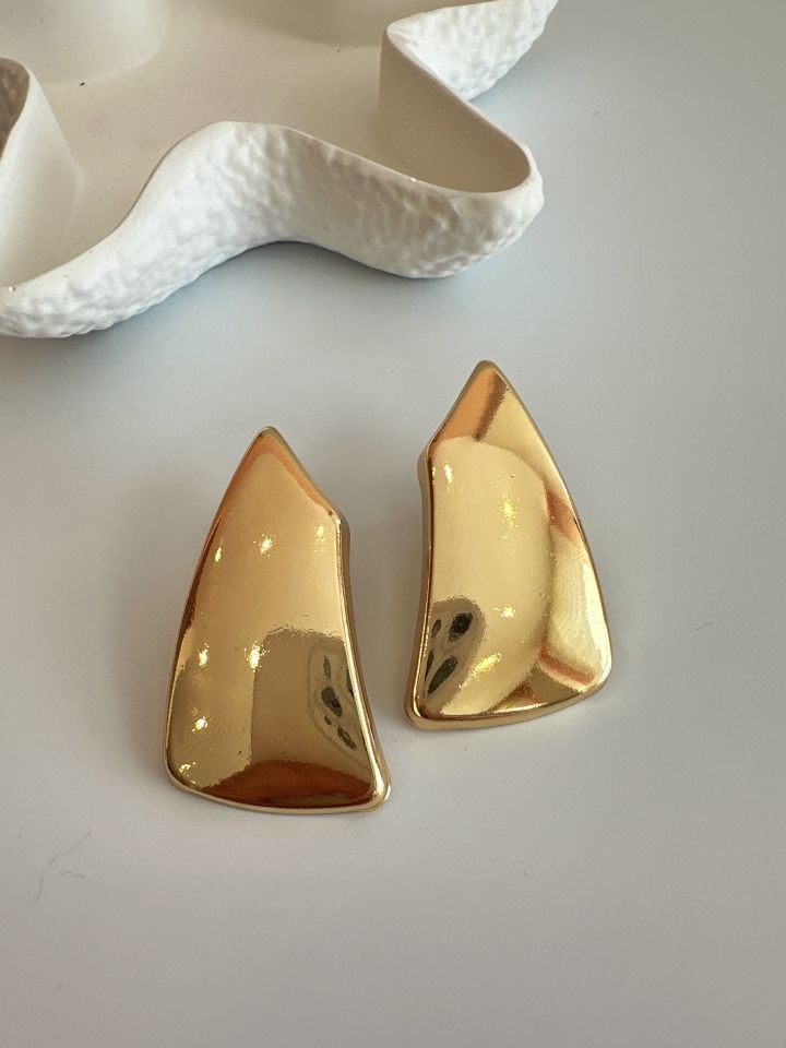 Vip Plaka Gold Küpe