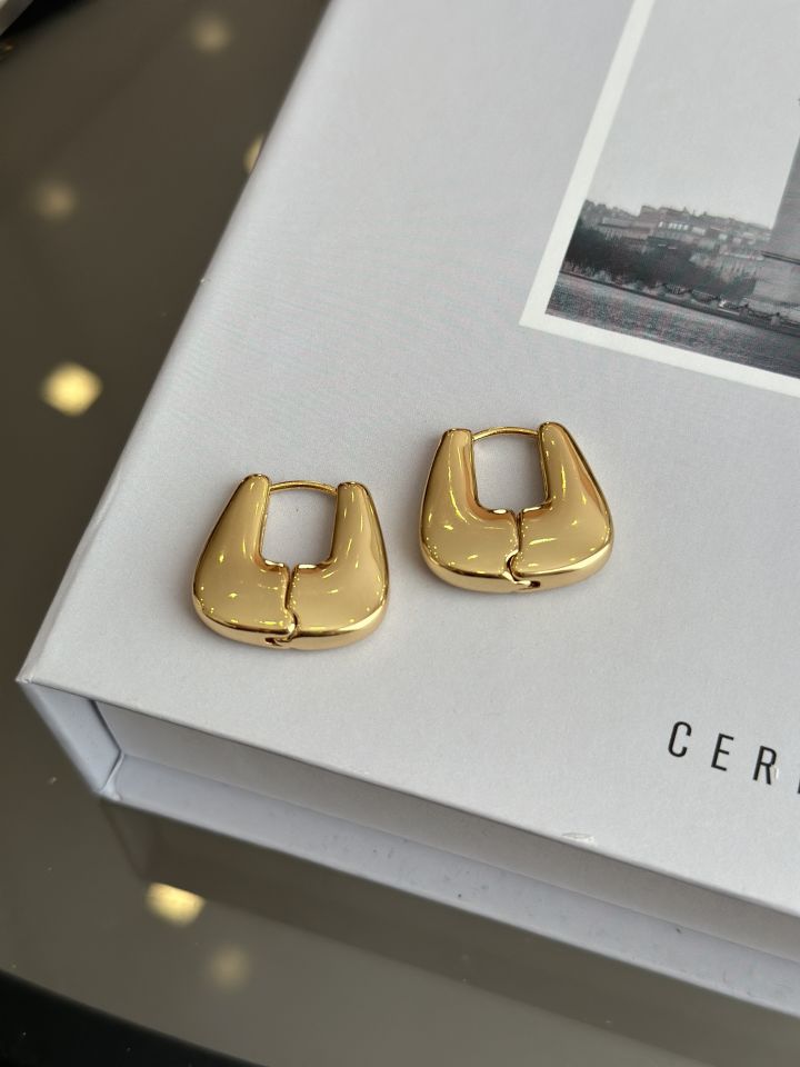 Çelik Gold Renk Kadın Küpe