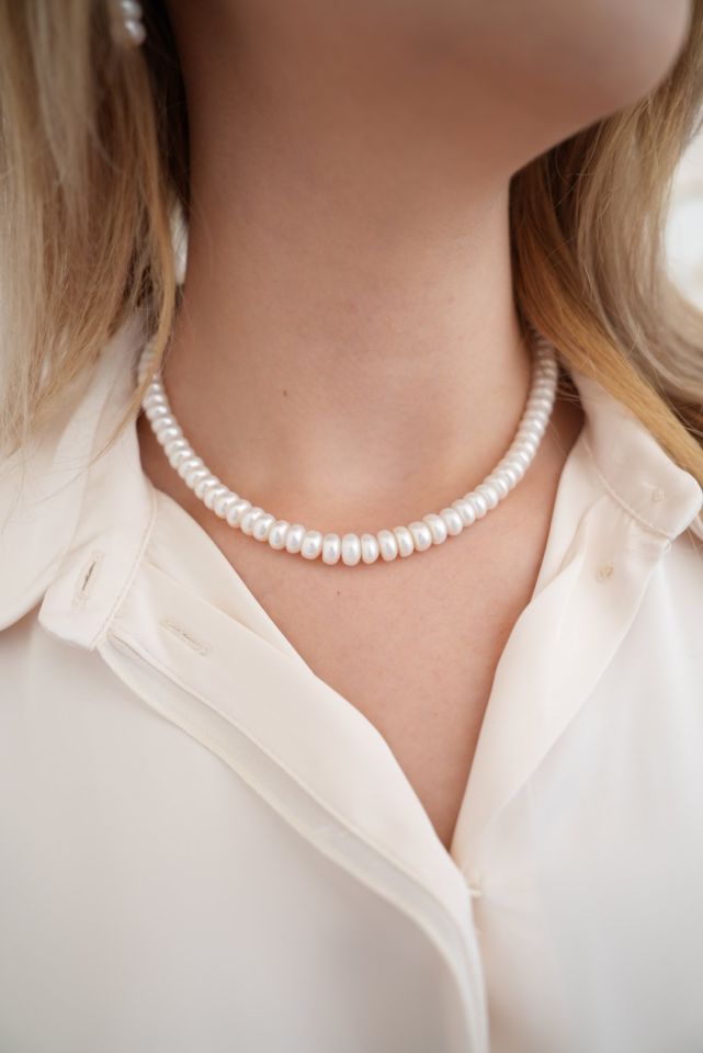 Diana Model Gerçek İnci Kolye