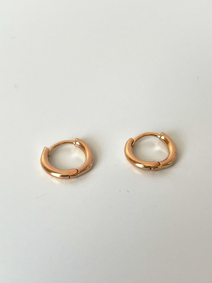 Minimal Vintage Çelik Halka Küpe
