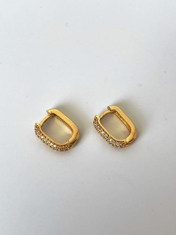 Zirkon Taşlı Mini Küpe