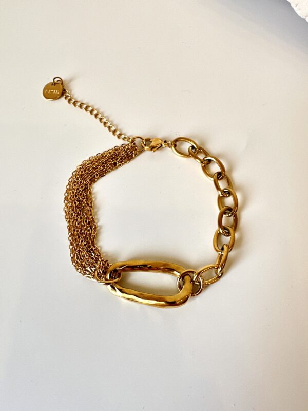 Altın Renk Çelik Zincir Bileklik