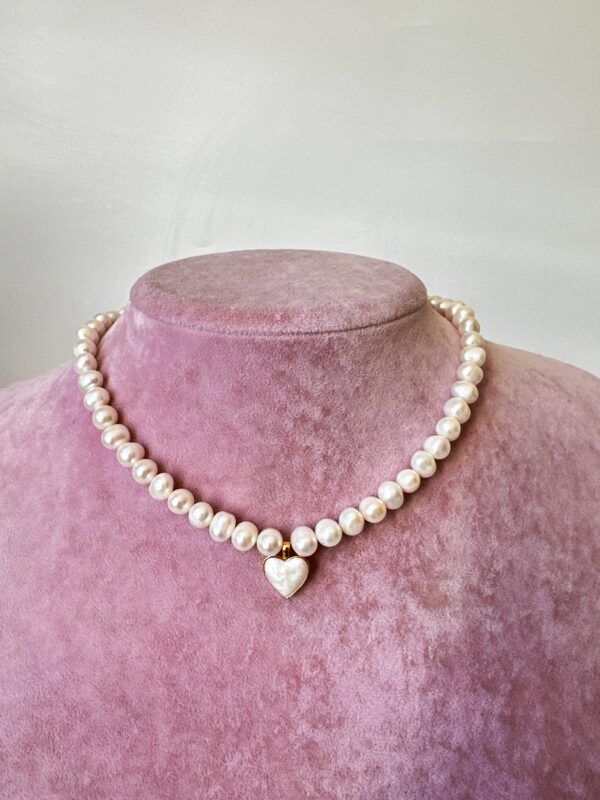 Vip Kalite Pirinç Üzeri Altın Kaplama A++ 7-8 mm Tatlı Su İncisi Kolye