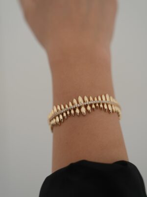 174a636d0cccf4fbe072aefd1815d5b9-1.jpg Zirkon Taş Detaylı Gold Bileklik