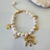 Büyük Charmlı İnci Bileklik