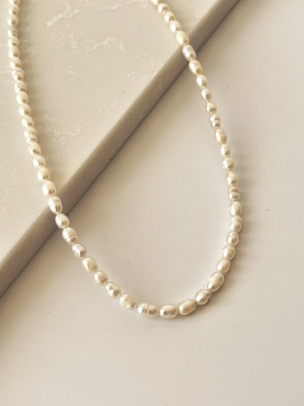 24 K Altın Kaplama Arpa İnci Kolye