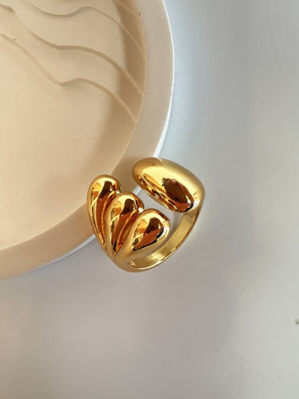 Çelik Gold Ayarlanabilir Yüzük