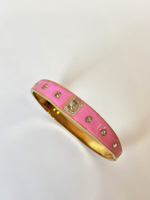 199afe199f94eefda7a0f3622a7fe832-1.jpg Zirkon Taş Detaylı Pembe Mineli Çelik Bileklik