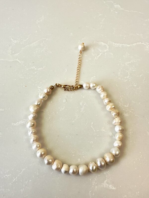 Pirinç Üzeri Altın Kaplama Materyal ile Tasarlanmış İnci Halhal