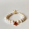 Yılbaşı Temalı Tasarım Gerçek İnci Bileklik