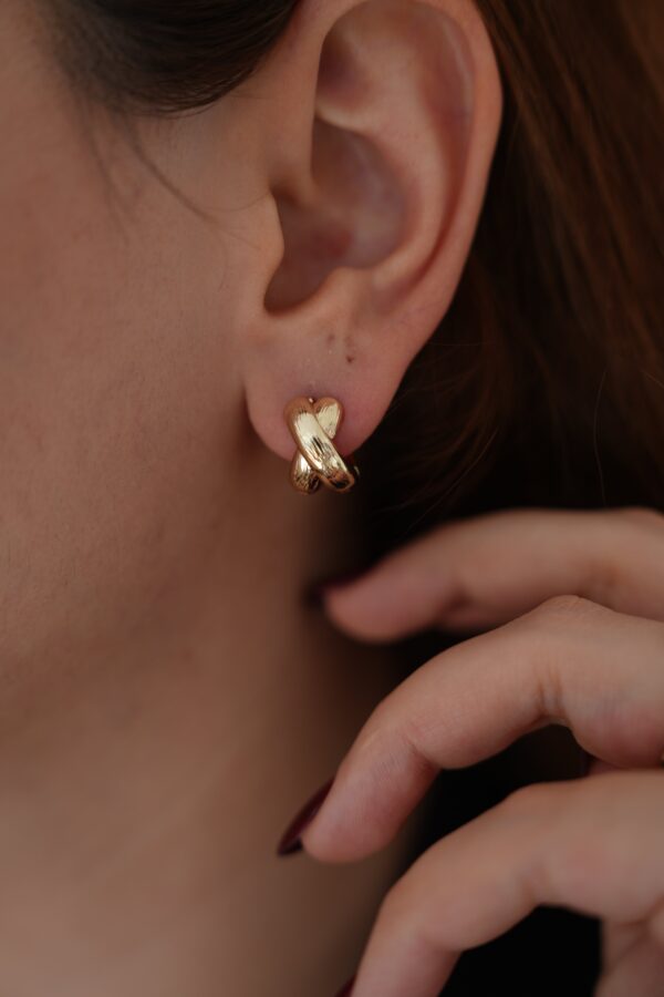 Halka Model Gold Renk Vip Küpe