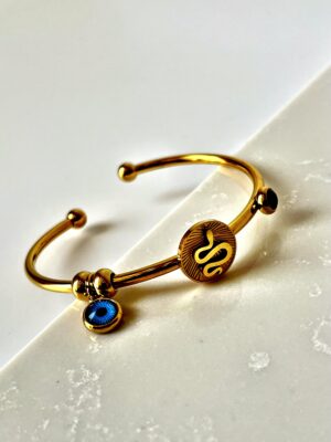 Yılan Motifli Çelik Bileklik