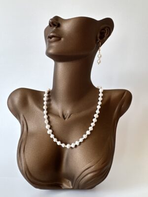 Gerçek İnci Kolye ve Küpe Seti