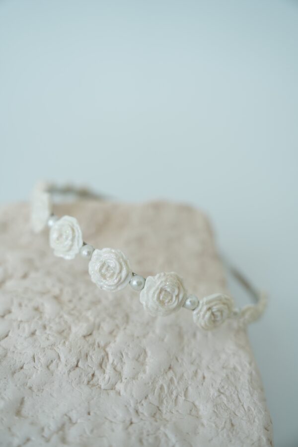 Çiçek Detaylı Gelin Saç Aksesuarı