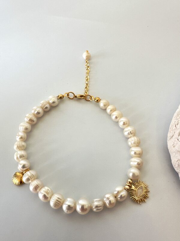 Sedefli Gerçek İnci Halhal