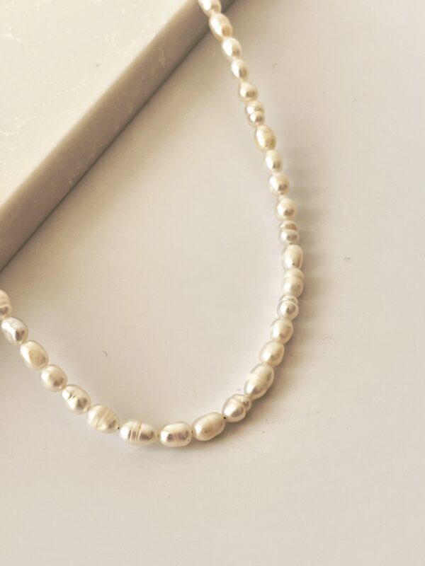 24 K Altın Kaplama Arpa İnci Kolye