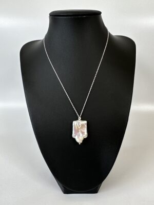 Gerçek İnci Detaylı Gümüş Kolye