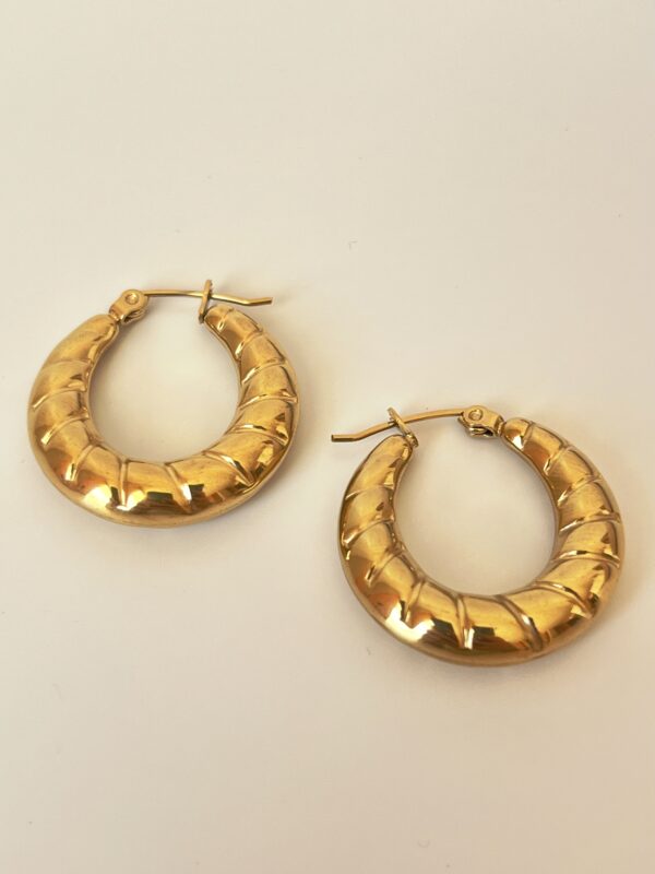 Vintage Çelik Halka Küpe